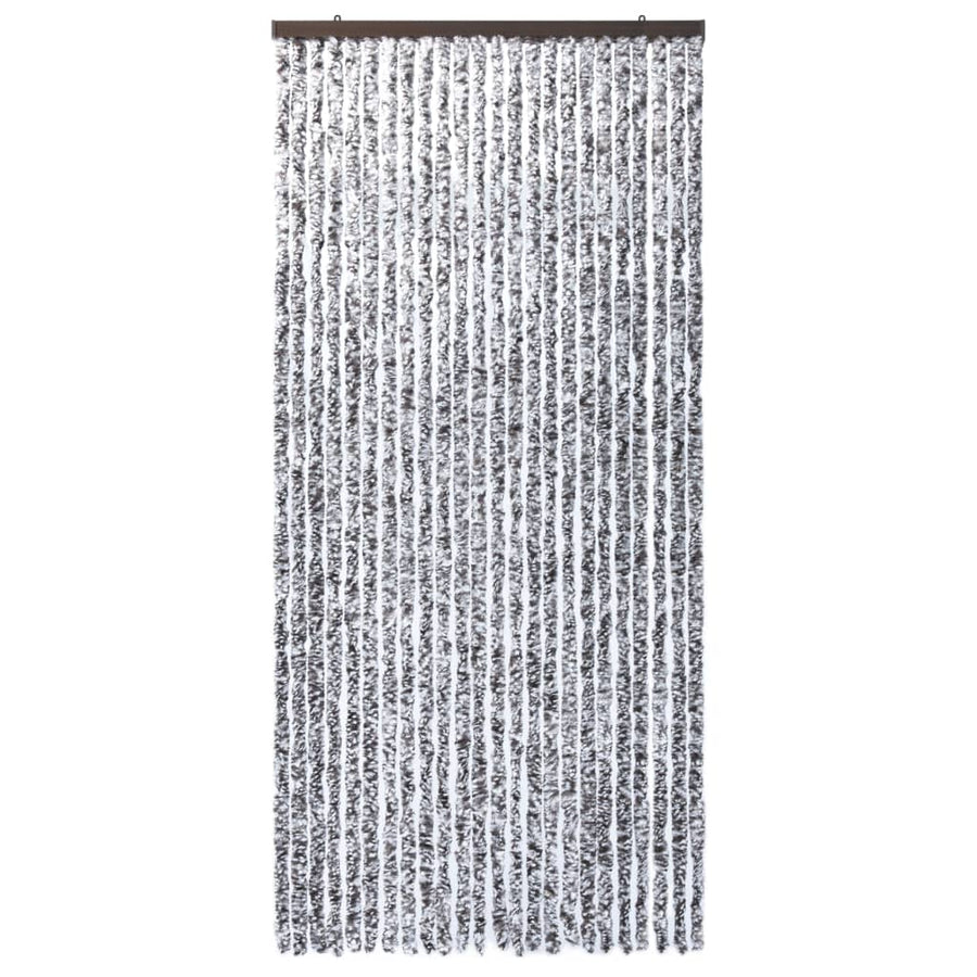 Vliegengordijn 100x220 cm chenille bruin en beige 100 x 220 cm Bruin en beige