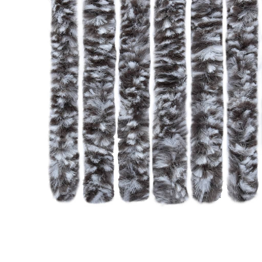 Vliegengordijn 100x220 cm chenille bruin en beige 100 x 220 cm Bruin en beige
