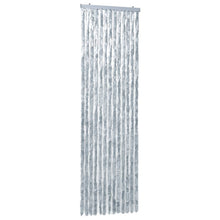 Vliegengordijn 56x185 cm chenille wit en grijs 56 x 185 cm Wit en grijs