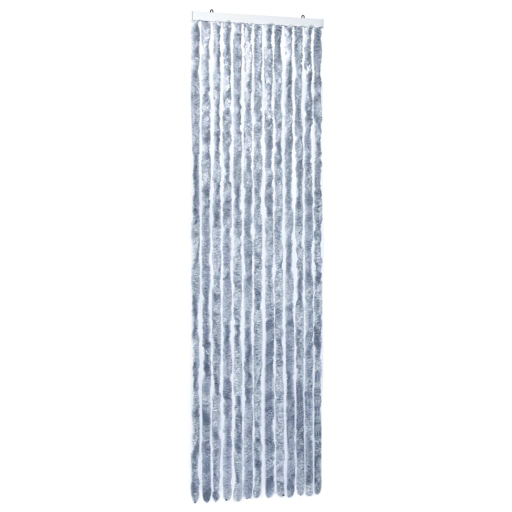 Vliegengordijn 56x185 cm chenille zilverkleurig 56 x 185 cm Zilver