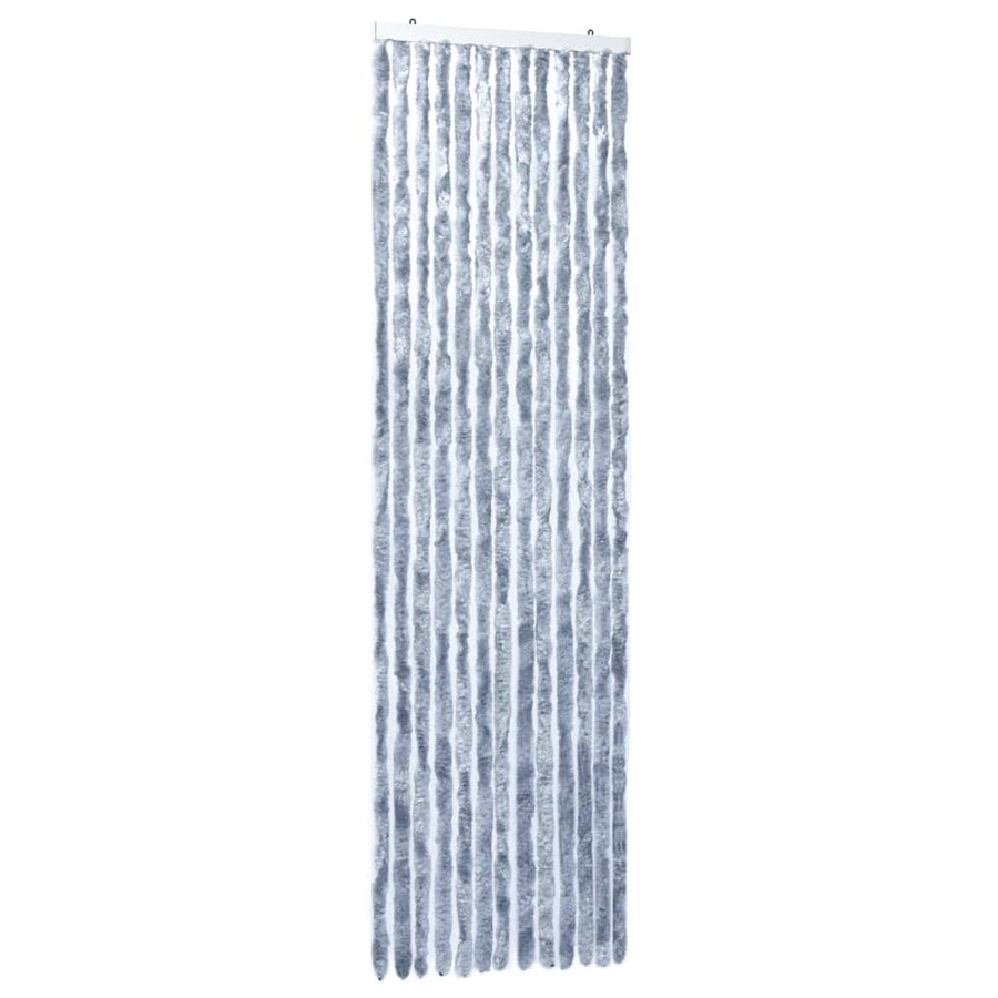 Vliegengordijn 56x185 cm chenille zilverkleurig 56 x 185 cm Zilver