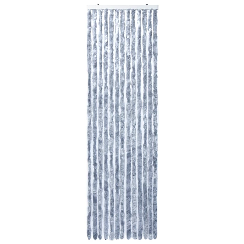 Vliegengordijn 56x185 cm chenille zilverkleurig 56 x 185 cm Zilver