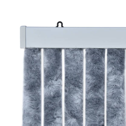 Vliegengordijn 56x185 cm chenille zilverkleurig 56 x 185 cm Zilver