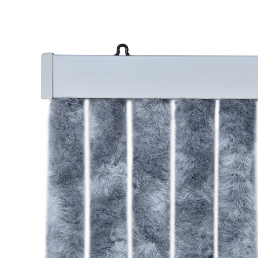 Vliegengordijn 56x185 cm chenille zilverkleurig 56 x 185 cm Zilver