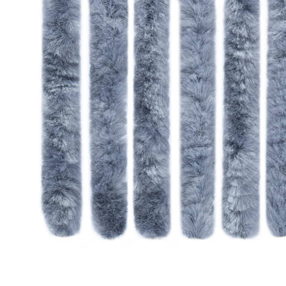 Vliegengordijn 56x185 cm chenille zilverkleurig 56 x 185 cm Zilver
