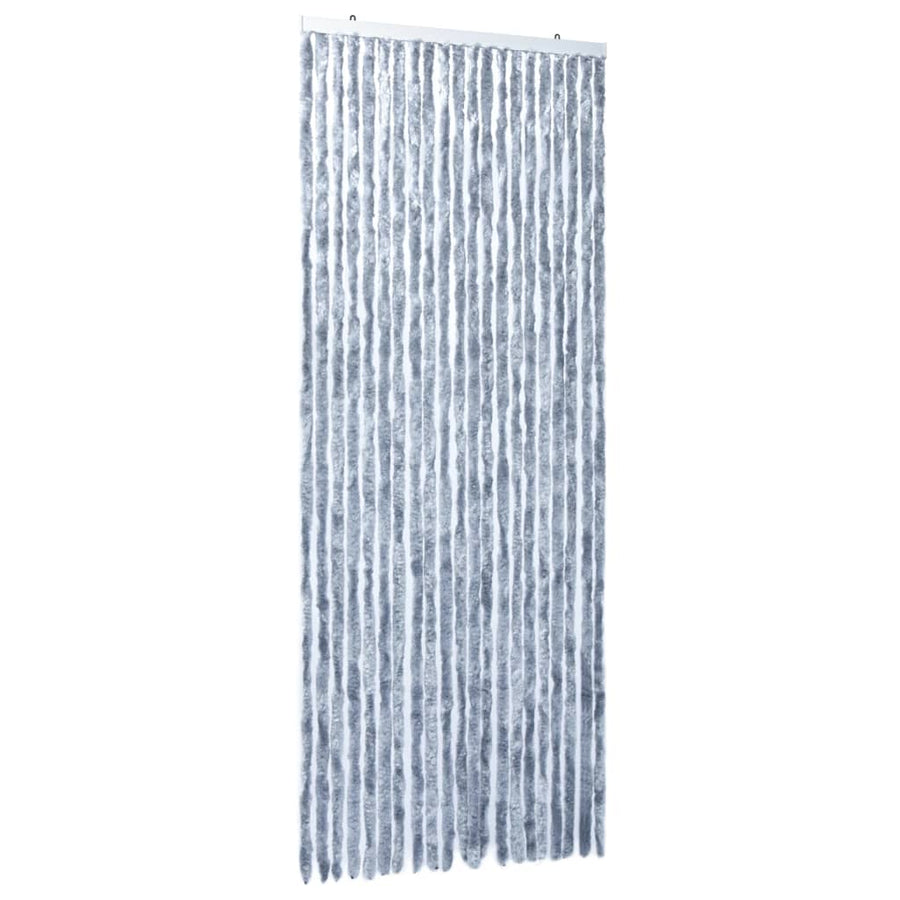 Vliegengordijn 90x220 cm chenille zilverkleurig 90 x 220 cm Zilver