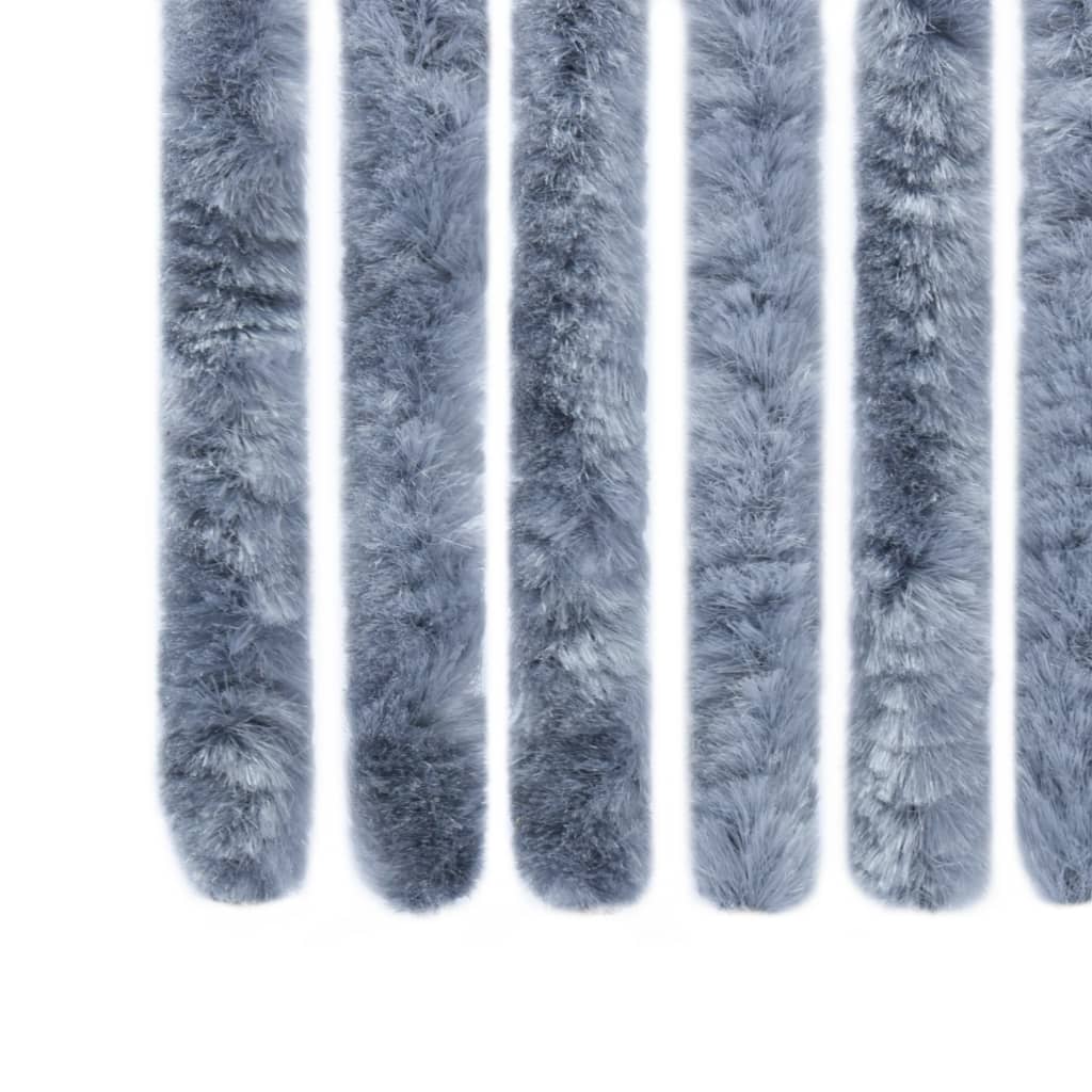 Vliegengordijn 90x220 cm chenille zilverkleurig 90 x 220 cm Zilver