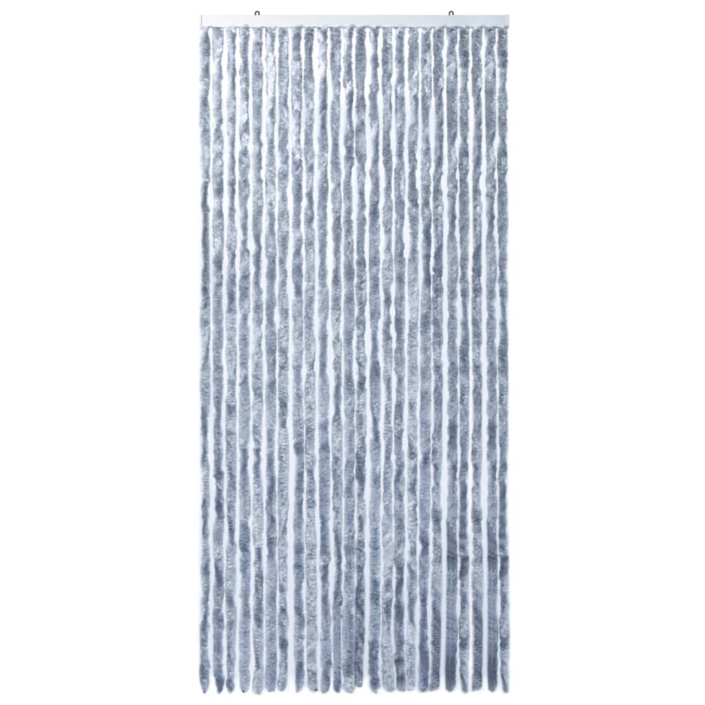 Vliegengordijn 100x220 cm chenille zilverkleurig 100 x 220 cm Zilver