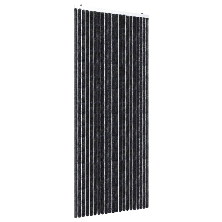 Vliegengordijn 90x220 cm chenille antraciet 90 x 220 cm Antraciet