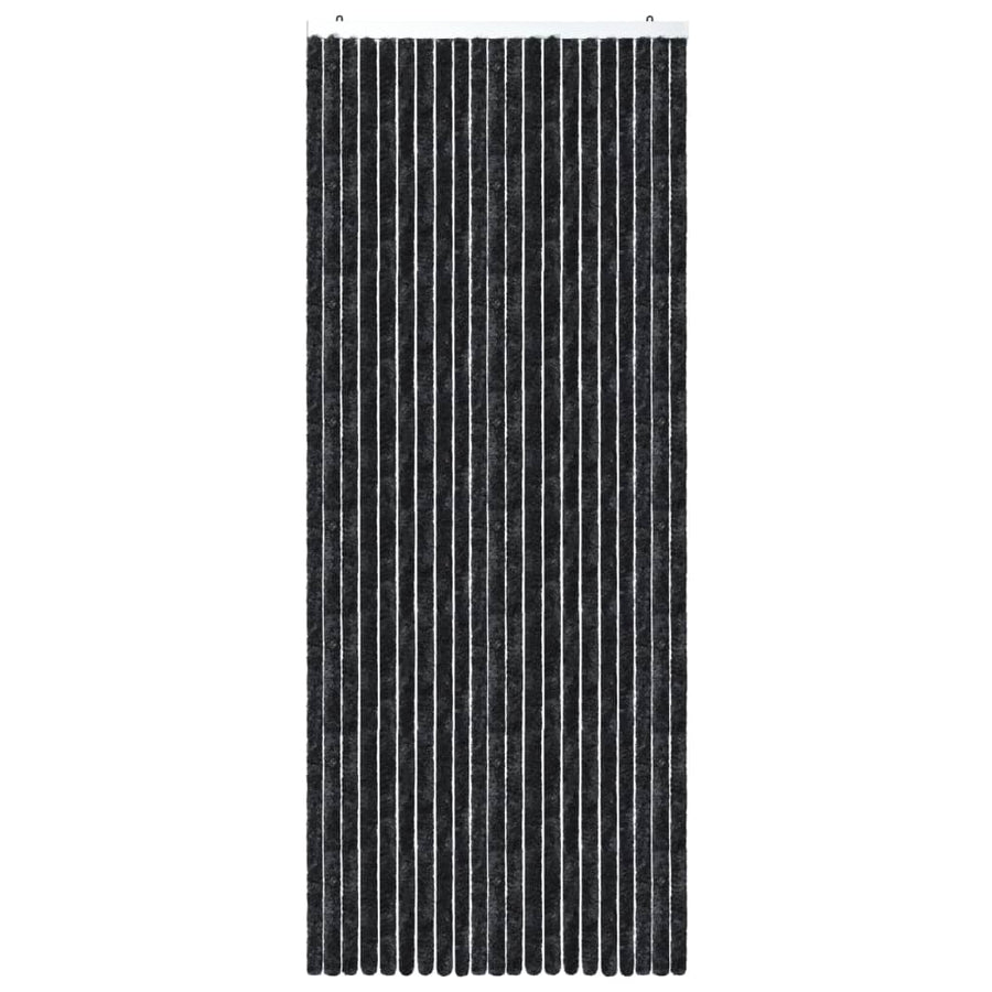 Vliegengordijn 90x220 cm chenille antraciet 90 x 220 cm Antraciet