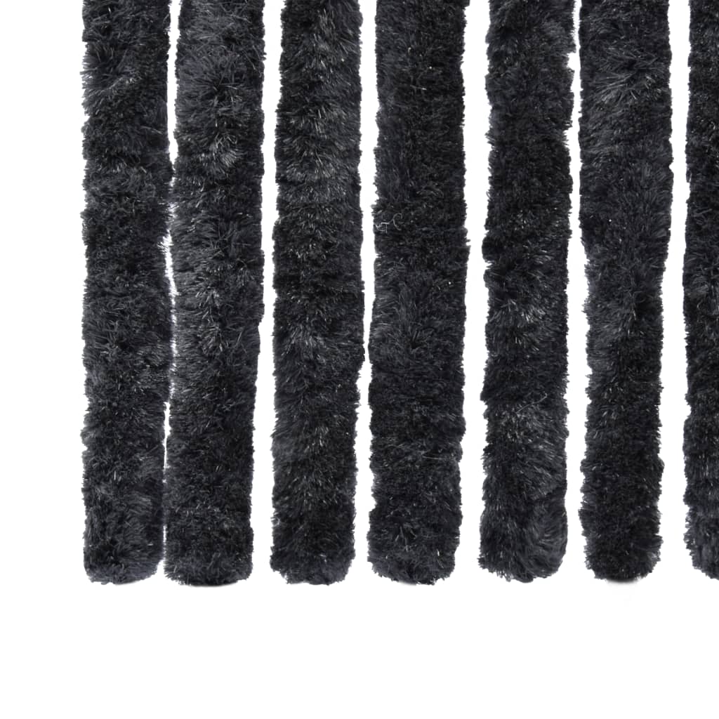 Vliegengordijn 90x220 cm chenille antraciet 90 x 220 cm Antraciet