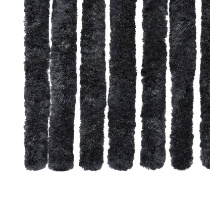 Vliegengordijn 90x220 cm chenille antraciet 90 x 220 cm Antraciet