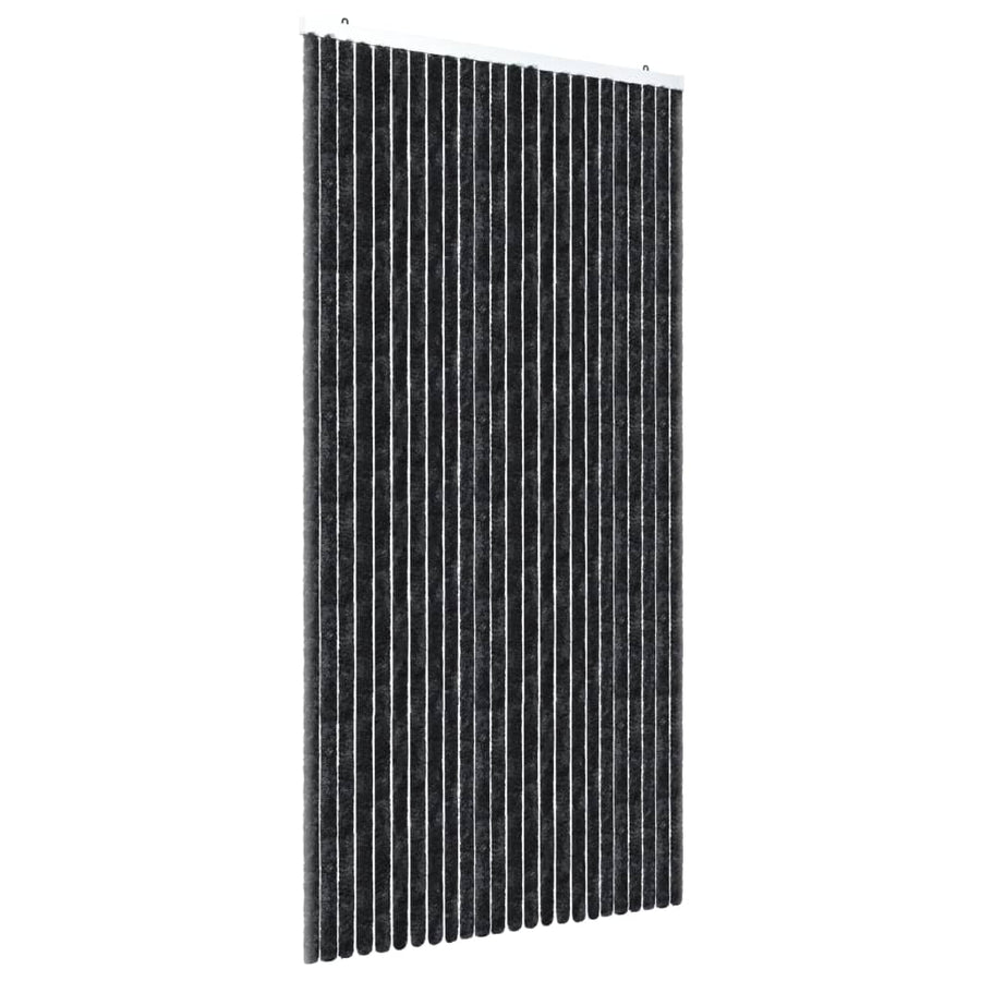 Vliegengordijn 100x220 cm chenille antraciet 100 x 220 cm Antraciet