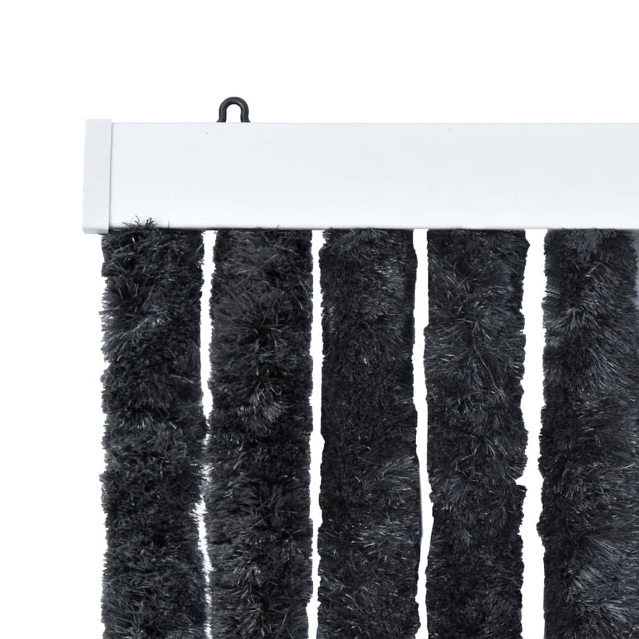Vliegengordijn 100x220 cm chenille antraciet 100 x 220 cm Antraciet