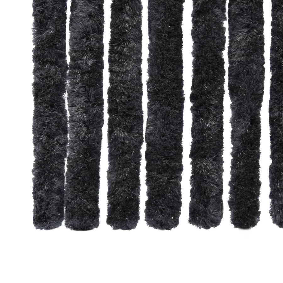 Vliegengordijn 100x220 cm chenille antraciet 100 x 220 cm Antraciet