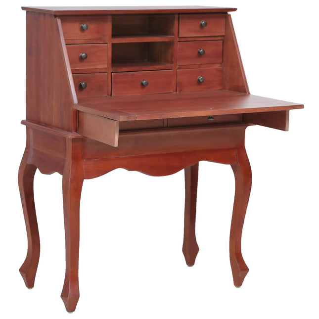 Secretaire 78X42X103 Cm Massief Mahoniehout Bruin