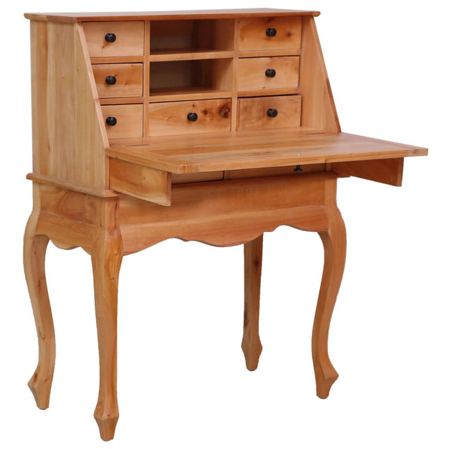 Secretaire 78X42X103 Cm Massief Mahoniehout Lichthout