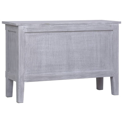 Dressoir Met 2 Lades 90X30X60 Cm Massief Mahoniehout Grijs