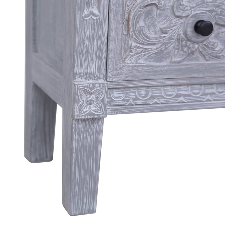 Dressoir Met 2 Lades 90X30X60 Cm Massief Mahoniehout Grijs