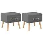 Nightstands 2 pcs 40x35x40 cm fabric dark grey