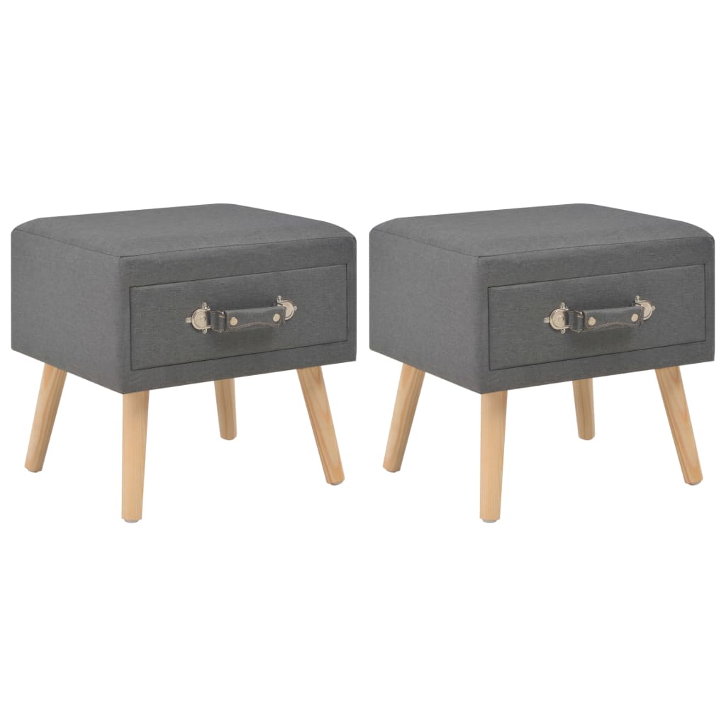 Nachtkastjes 40X35X40 Cm Stof 2 Donkergrijs