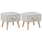 Nachtkastjes 2 st 40x35x40 cm kunstleer wit