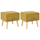 Bedside tables 2 pcs 40x35x40 cm velvet mustard