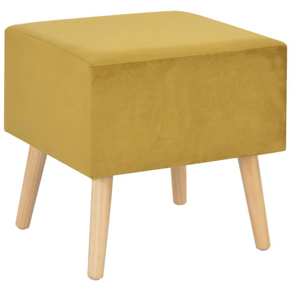 Nachtkastjes 40X35X40 Cm Fluweel Mosterdkleurig 2 Mosterdgeel