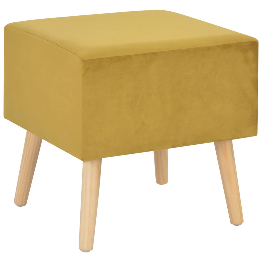 Nachtkastjes 40X35X40 Cm Fluweel Mosterdkleurig 2 Mosterdgeel