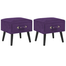 Nachtkastjes 40X35X40 Cm Fluweel Donker 2 Paars