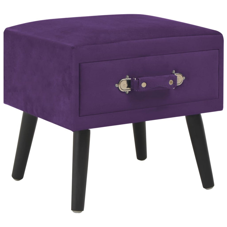 Nachtkastjes 40X35X40 Cm Fluweel Donker 2 Paars