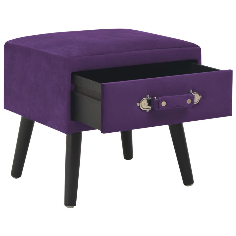 Nachtkastjes 40X35X40 Cm Fluweel Donker 2 Paars