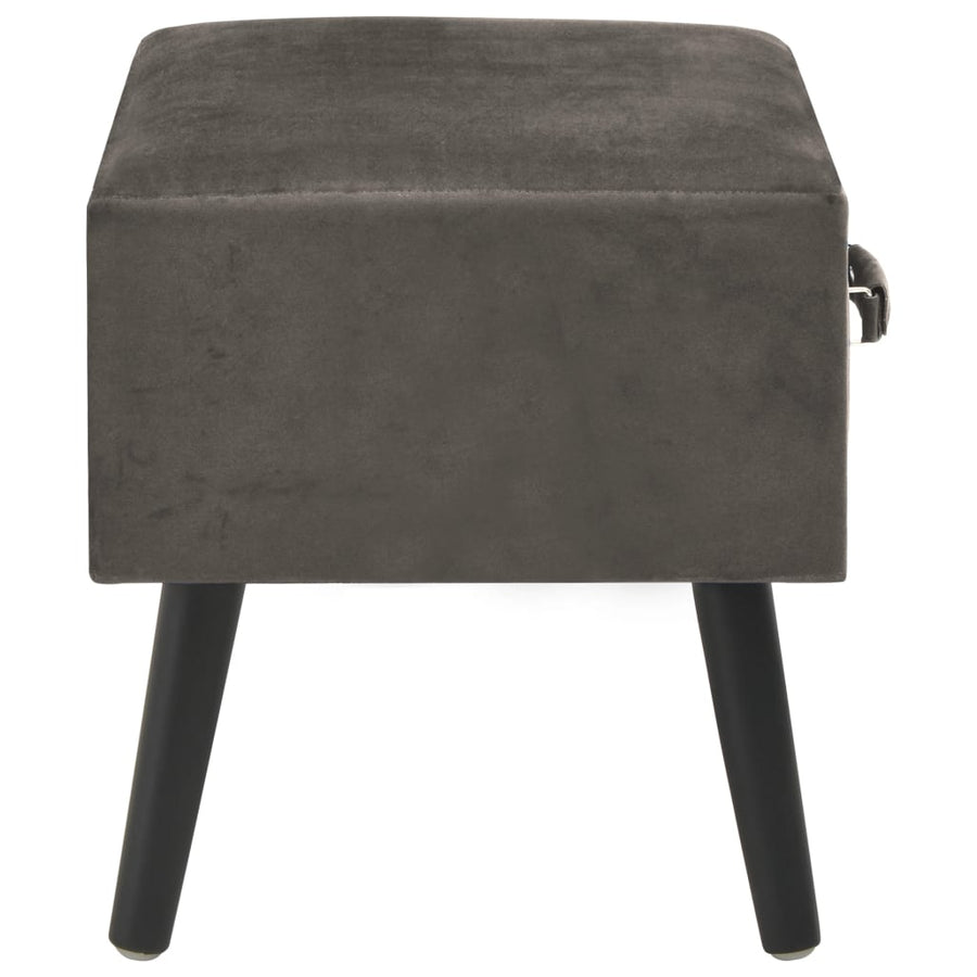 Nachtkastjes 40X35X40 Cm Fluweel 2 Grijs