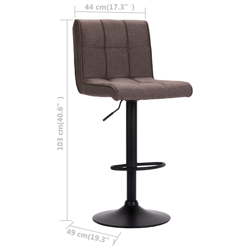 Barkrukken 2 St Stof Taupe 2
