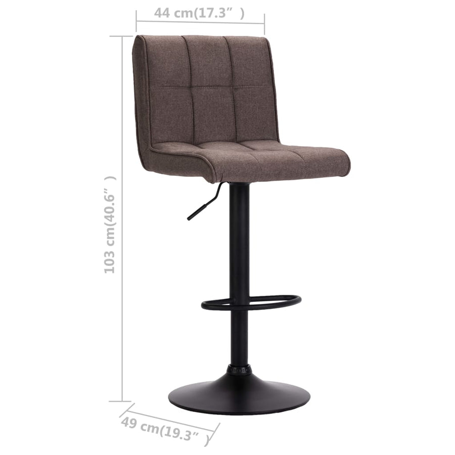 Barkrukken 2 St Stof Taupe 2