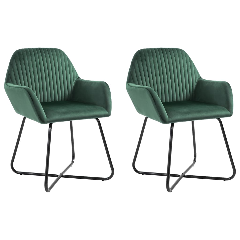 Eetkamerstoelen Fluweel 2 Groen
