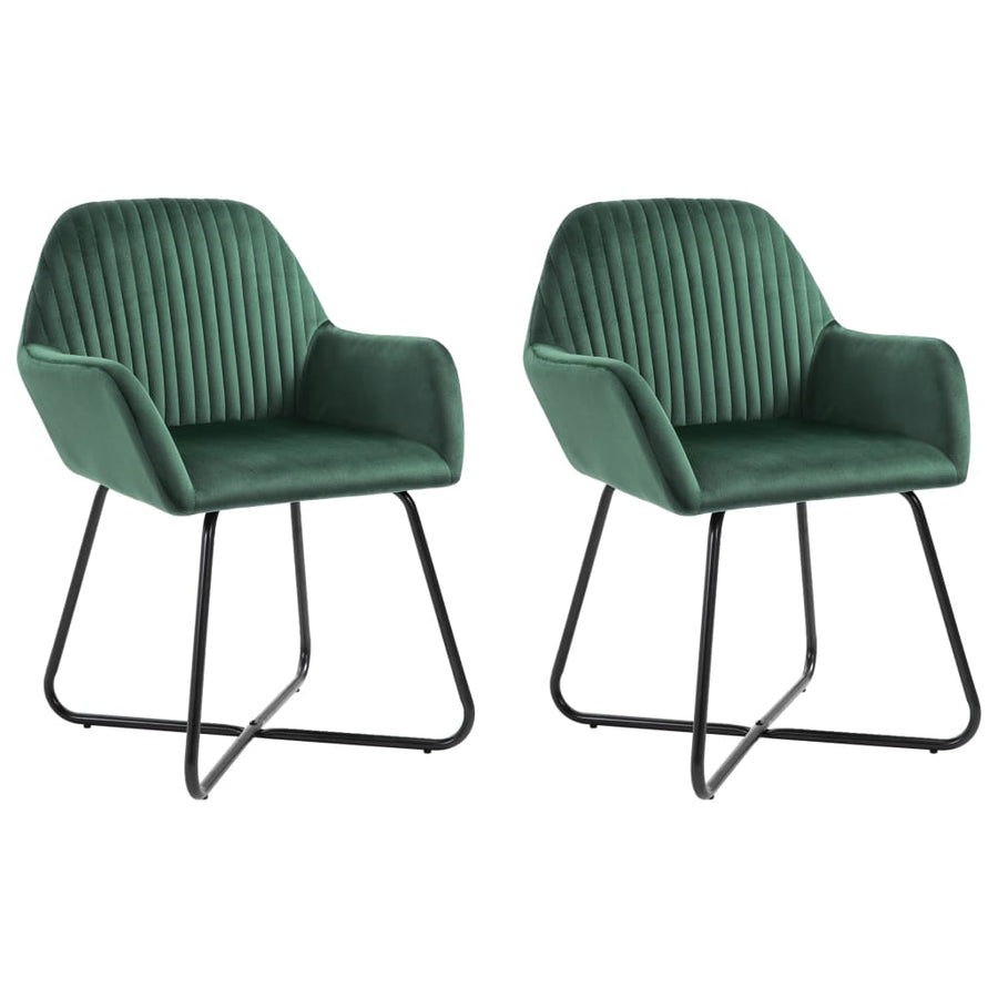 Eetkamerstoelen Fluweel 2 Groen