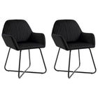 Dining Chairs 2 pcs Velvet Black