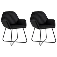 Eetkamerstoelen Fluweel 2 Zwart