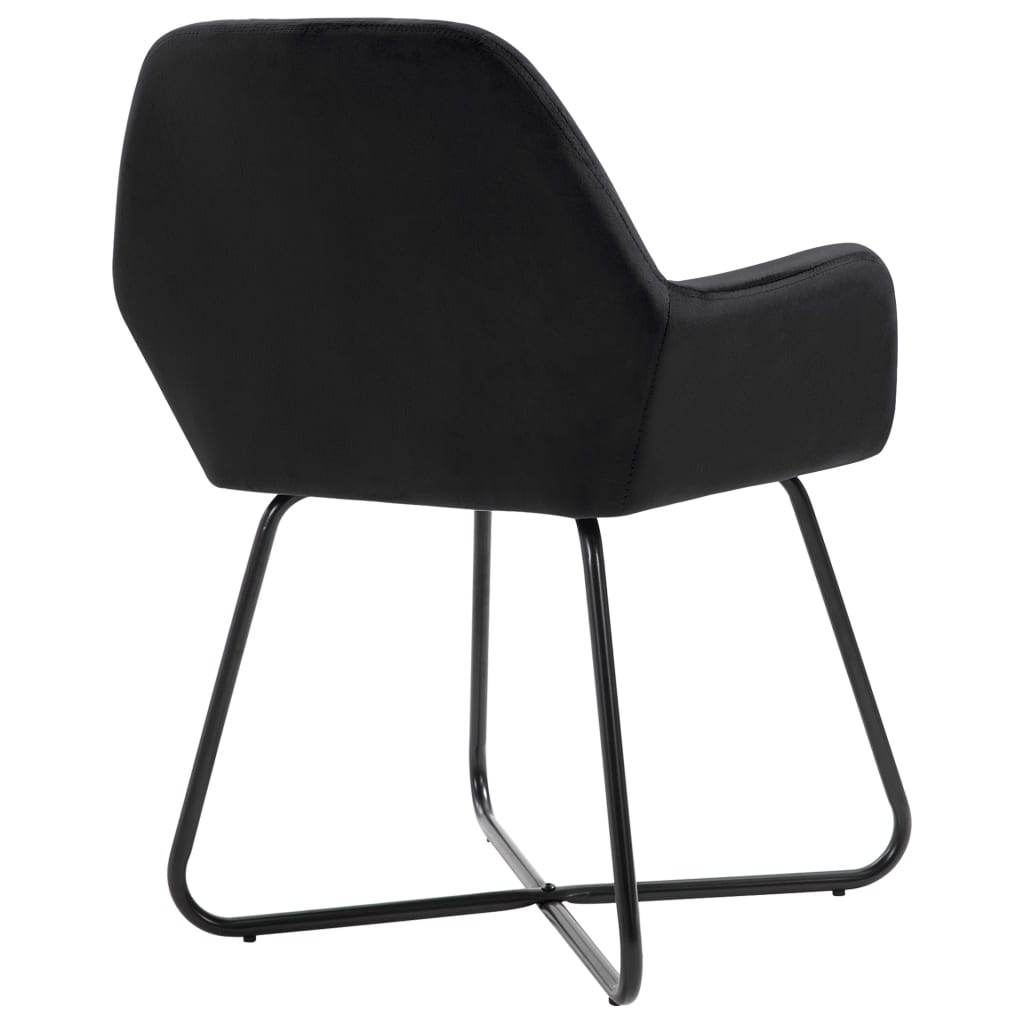 Eetkamerstoelen Fluweel 2 Zwart
