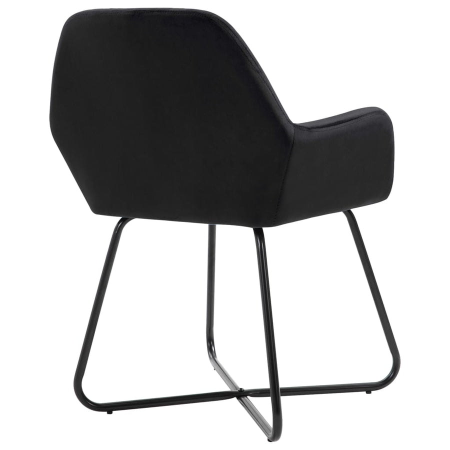 Eetkamerstoelen Fluweel 2 Zwart