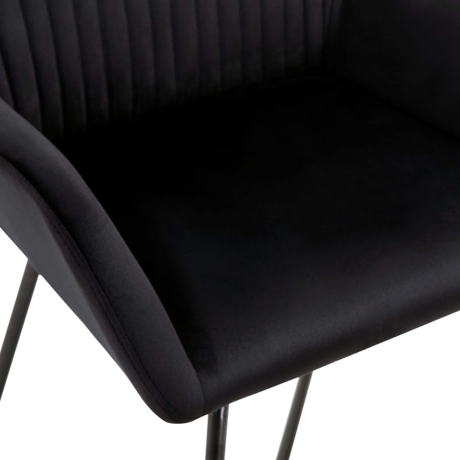 Eetkamerstoelen Fluweel 2 Zwart