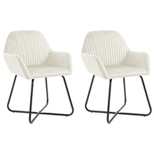 Eetkamerstoelen 2 St Fluweel Crèmekleurig