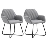 Eetkamerstoelen 2 st lichtgrijs 61x61x84 cm