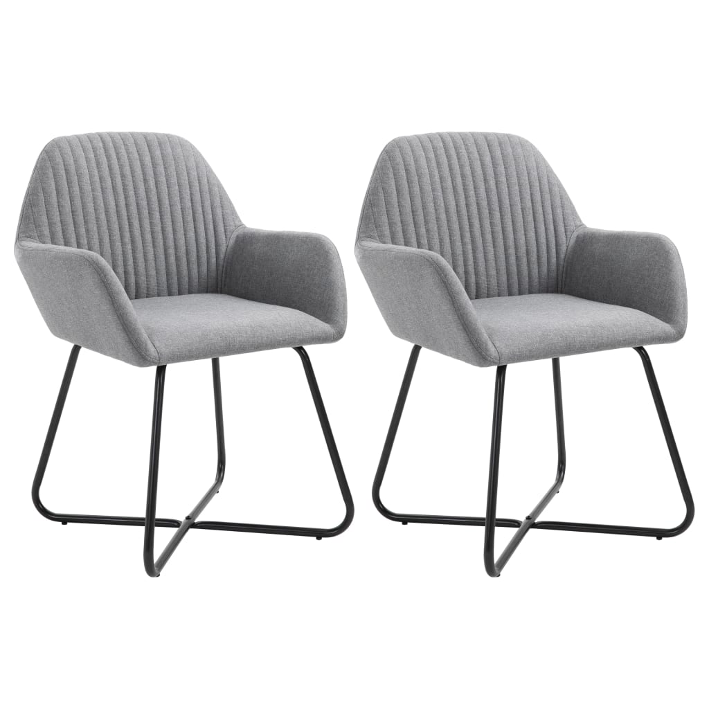Eetkamerstoelen Stof 2 Lichtgrijs