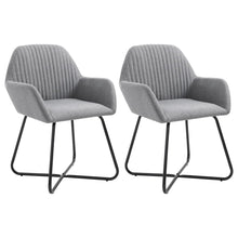 Eetkamerstoelen Stof 2 Lichtgrijs