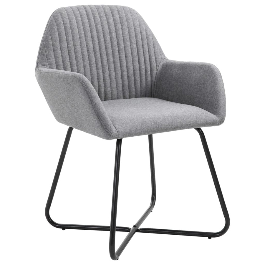 Eetkamerstoelen Stof 2 Lichtgrijs