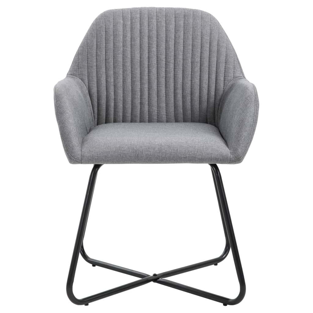 Eetkamerstoelen Stof 2 Lichtgrijs