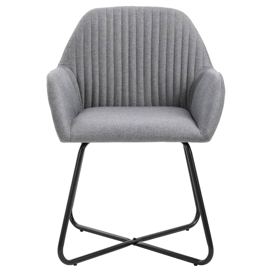 Eetkamerstoelen Stof 2 Lichtgrijs