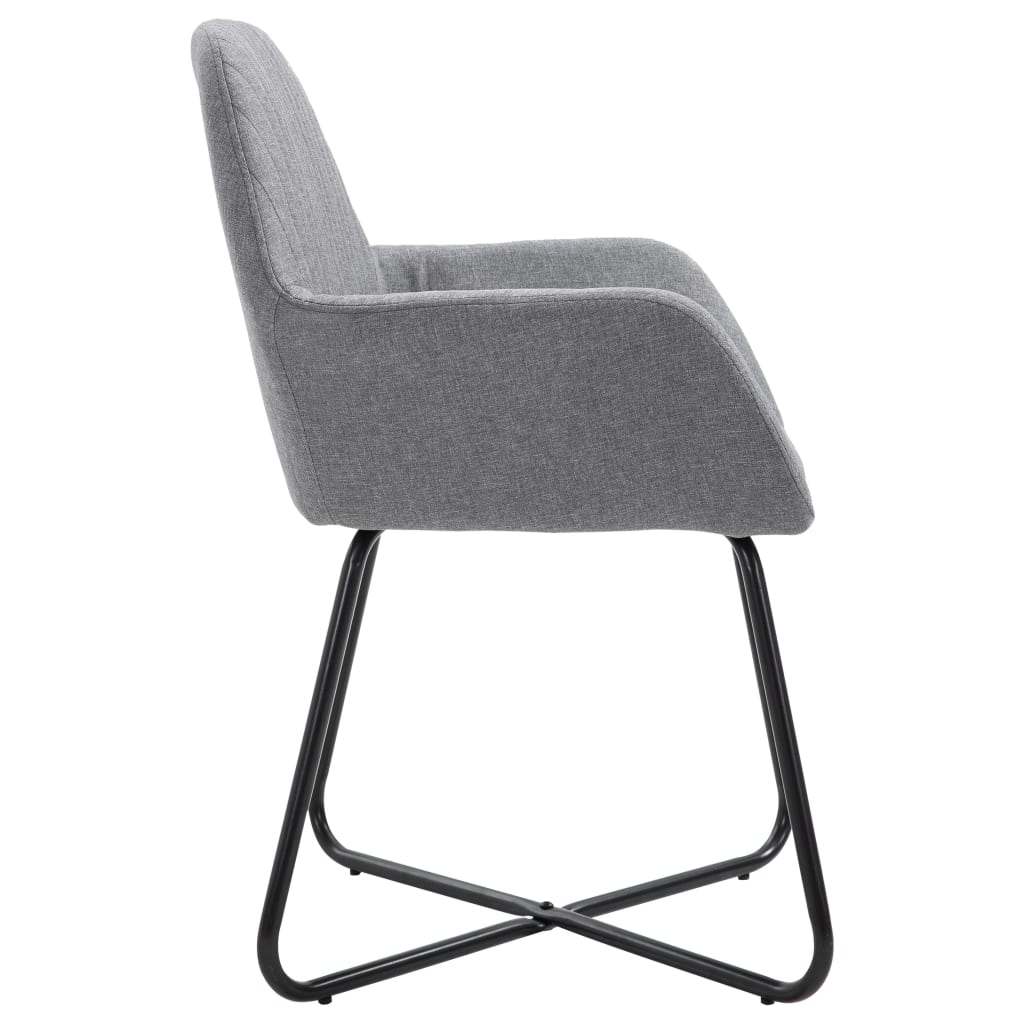 Eetkamerstoelen Stof 2 Lichtgrijs